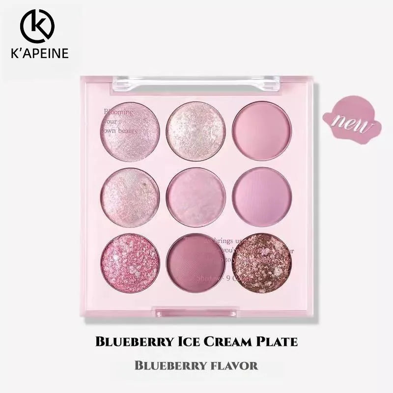 9 Farben Glitzer Schneeflocken Lidschatten Palette Dream Girl Perlmutt Lidschatten Matt Matte Highlights Kühler Ton Charmante Augen Make-up