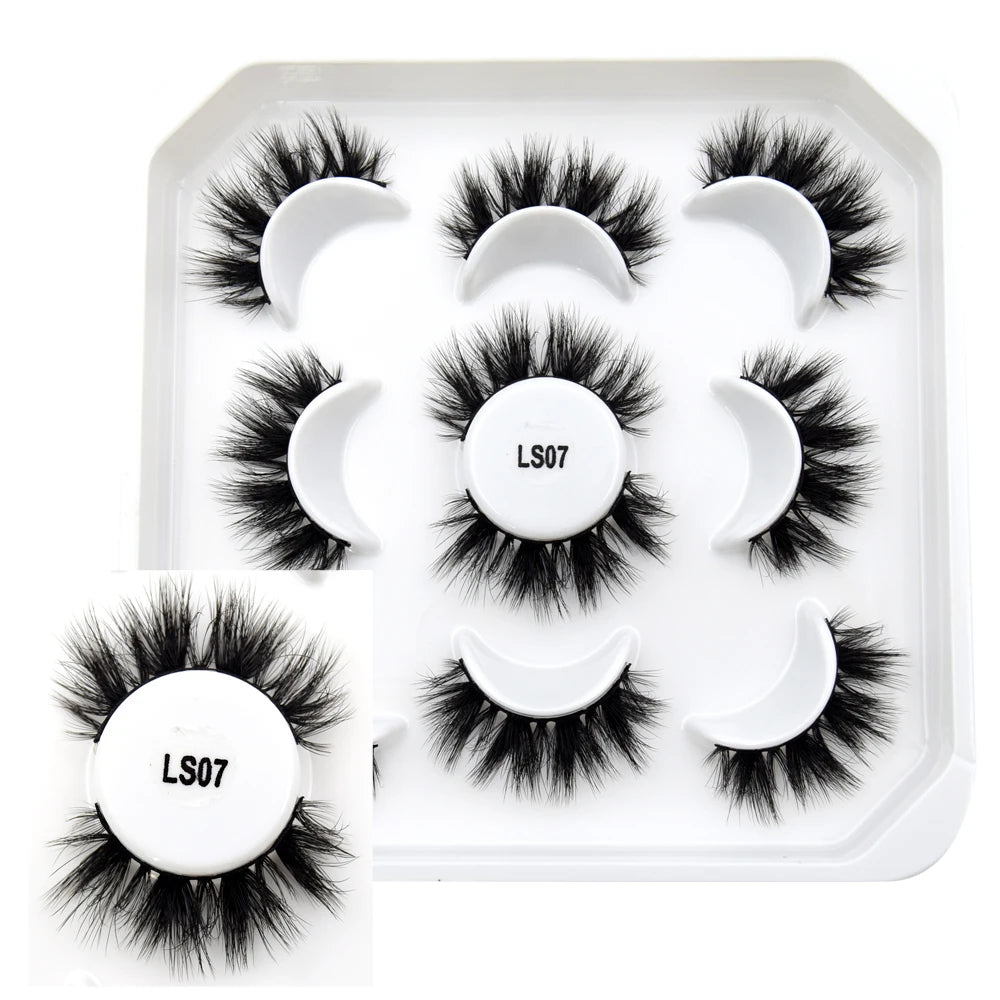 Visofree 3/10 Pairs Faux Mink Lashes Make Up Eyelashes Thick False Cils Reusable Eyelash Extension Hand Made Fake Eyelashes Q01