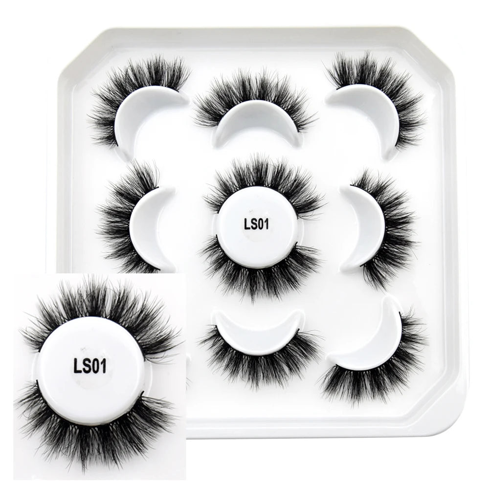 Visofree 3/10 Pairs Faux Mink Lashes Make Up Eyelashes Thick False Cils Natural Eyelash Extension Hand Made Fake Eyelashes Q03