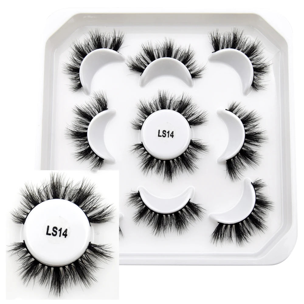 Visofree 3/10 Pairs Faux Mink Lashes Make Up Eyelashes Thick False Cils Reusable Eyelash Extension Hand Made Fake Eyelashes Q01