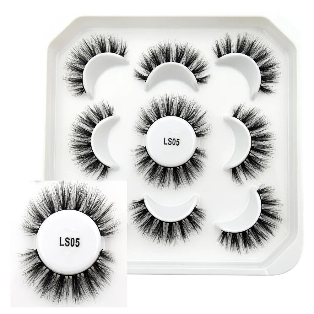 Visofree 3/10 Pairs Faux Mink Lashes Make Up Eyelashes Thick False Cils Reusable Eyelash Extension Hand Made Fake Eyelashes Q01