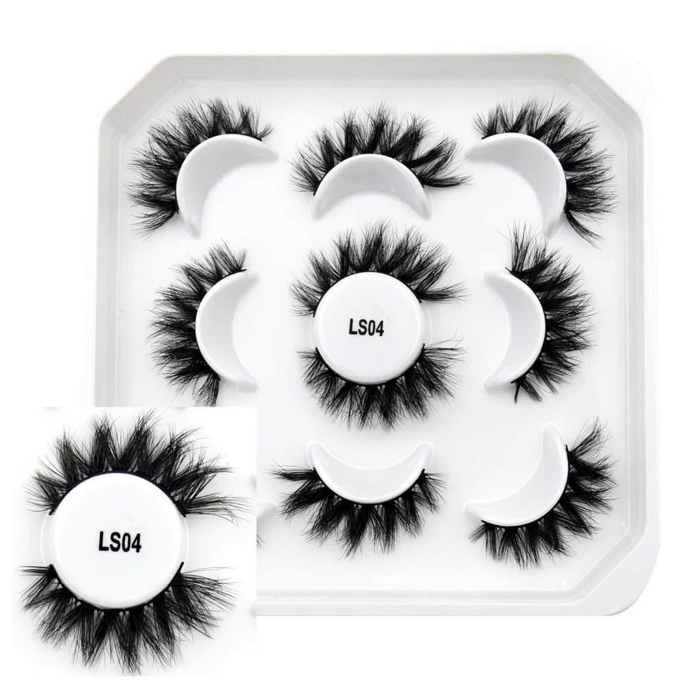 Visofree 3/10 Pairs Faux Mink Lashes Make Up Eyelashes Thick False Cils Reusable Eyelash Extension Hand Made Fake Eyelashes Q01