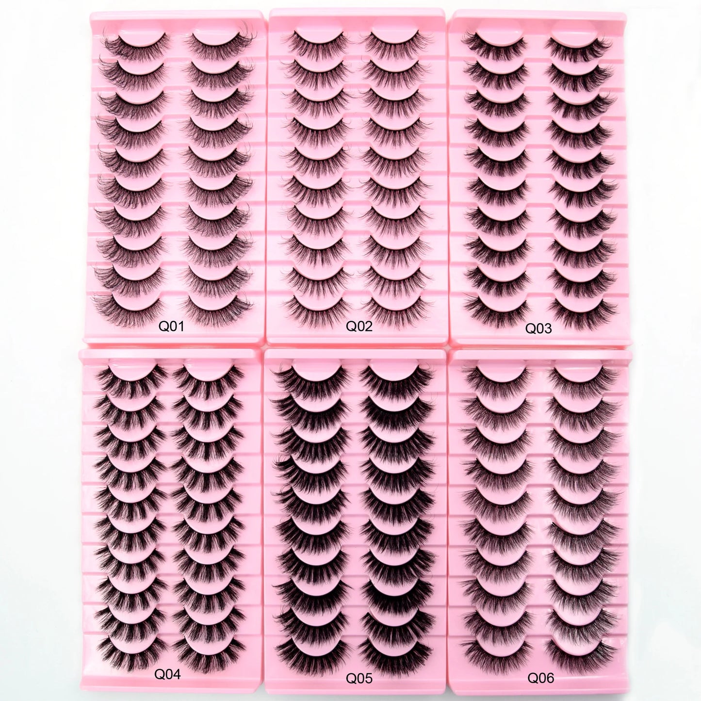 Visofree 3/10 Pairs Faux Mink Lashes Make Up Eyelashes Thick False Cils Natural Eyelash Extension Hand Made Fake Eyelashes Q03