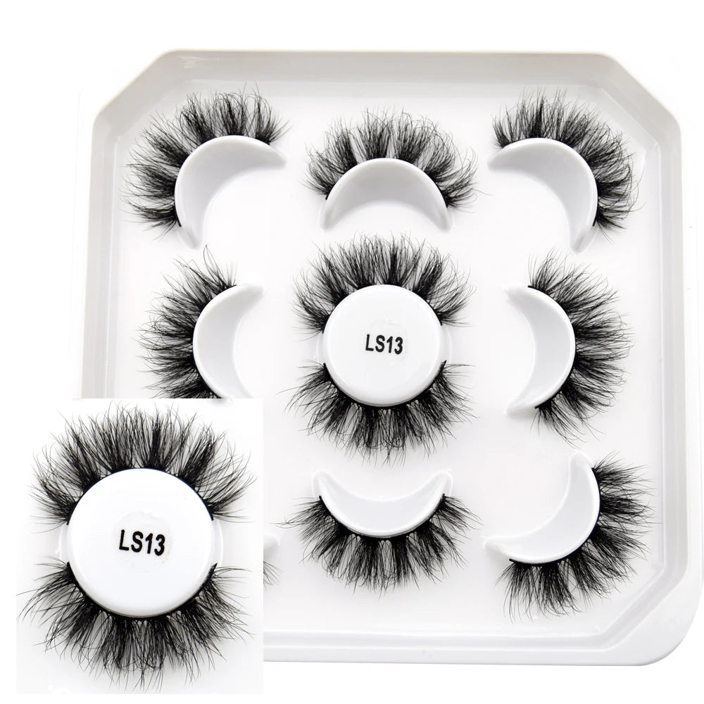 Visofree 3/10 Pairs Faux Mink Lashes Make Up Eyelashes Thick False Cils Reusable Eyelash Extension Hand Made Fake Eyelashes Q01