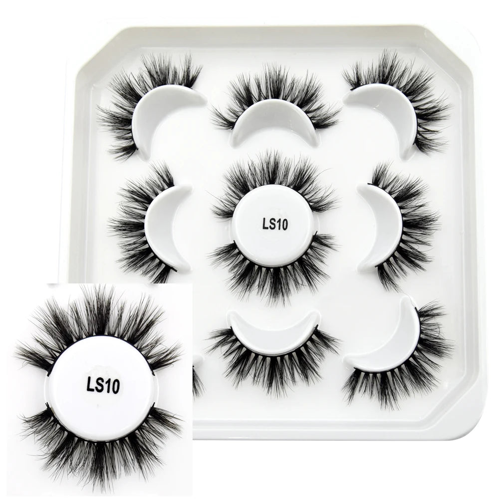 Visofree 3/10 Pairs Faux Mink Lashes Make Up Eyelashes Thick False Cils Natural Eyelash Extension Hand Made Fake Eyelashes Q03