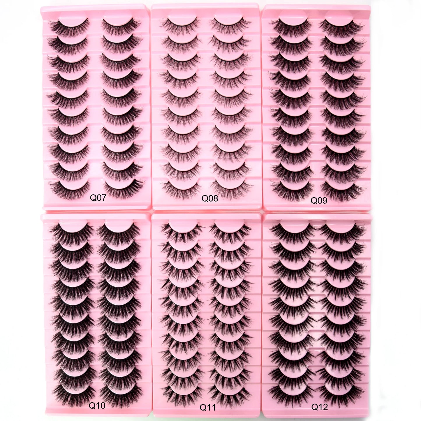 Visofree 3/10 Pairs Faux Mink Lashes Make Up Eyelashes Thick False Cils Reusable Eyelash Extension Hand Made Fake Eyelashes Q01